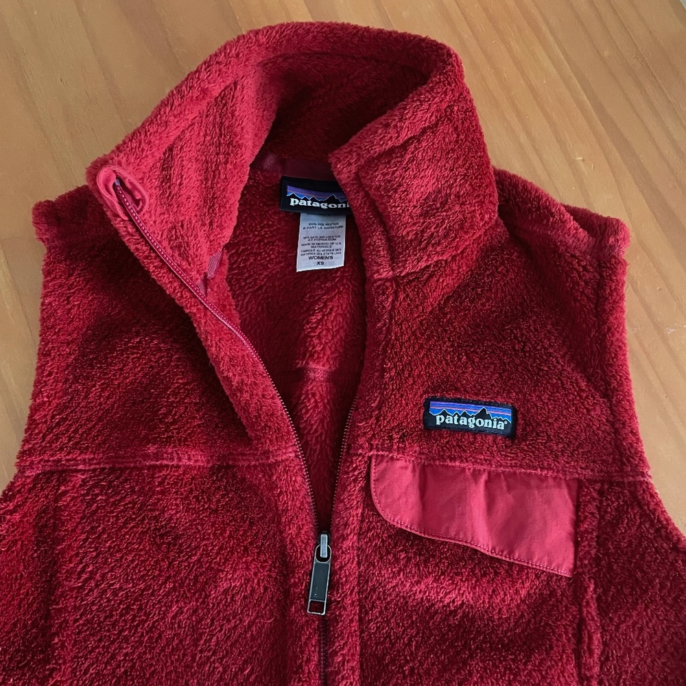 Patagonia Fleece sweater vest women's XS red